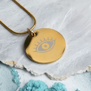 Protective Evil Eye Necklace - Gold